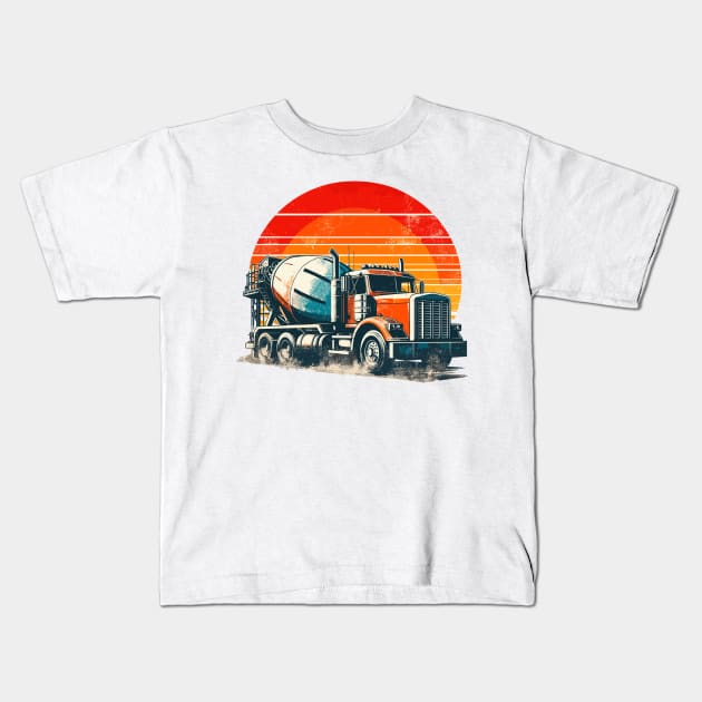 Concrete Mixer Truck Kids T-Shirt by Vehicles-Art